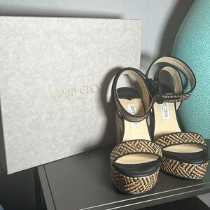 Jimmy Choo Woven size 10 Braided Platform Heel